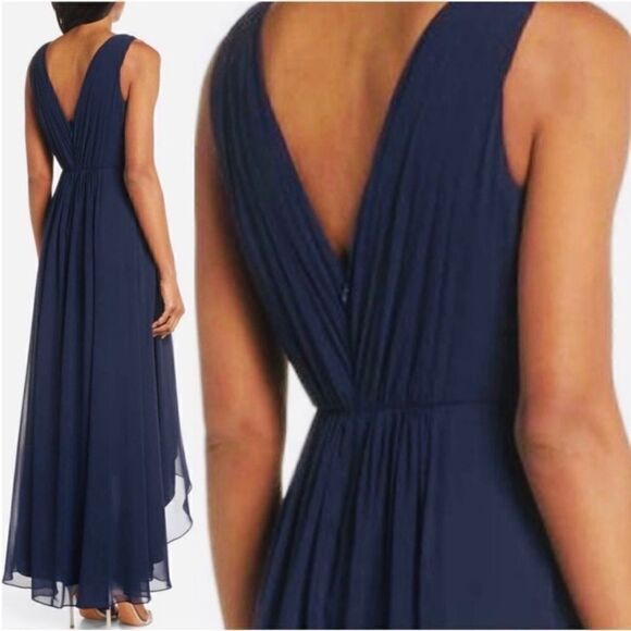 Eliza J NWT Embellished High/Low Chiffon Dress in
Navy Size 8 - Picture 3 of 9
